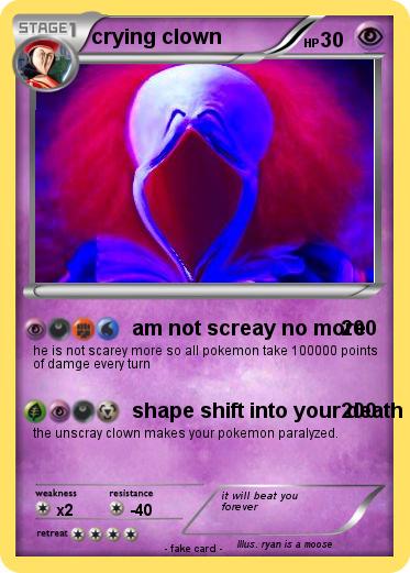 Pokemon crying clown