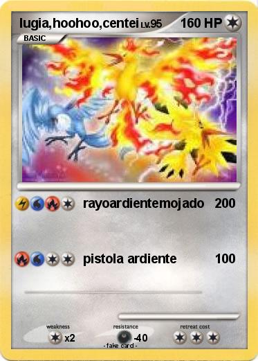 Pokemon lugia,hoohoo,centei