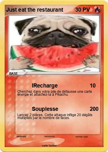 Pokemon Just eat the restaurant