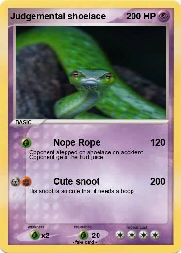 Pokemon Judgemental shoelace