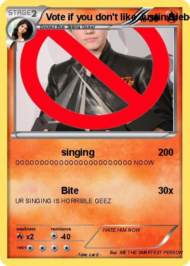 Pokemon Vote if you don't like Justin Bieber
