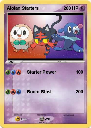 Pokemon Alolan Starters