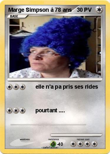 Pokemon Marge Simpson à 78 ans