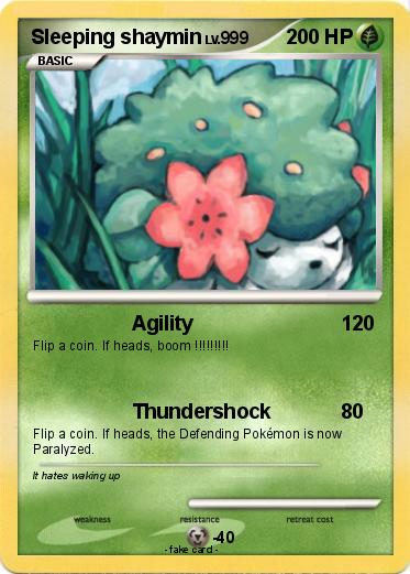 Pokemon Sleeping shaymin
