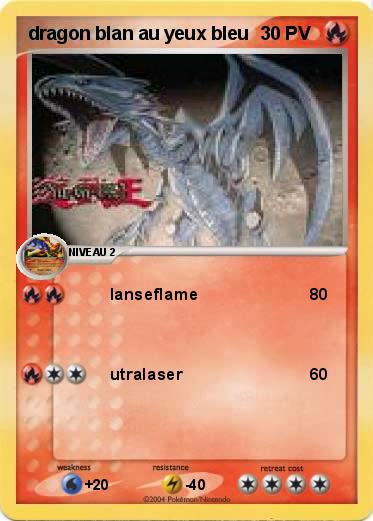Pokemon dragon blan au yeux bleu
