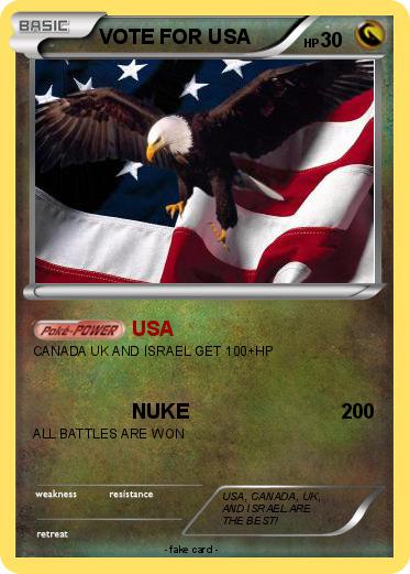 Pokemon VOTE FOR USA