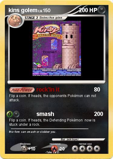 Pokemon kins golem