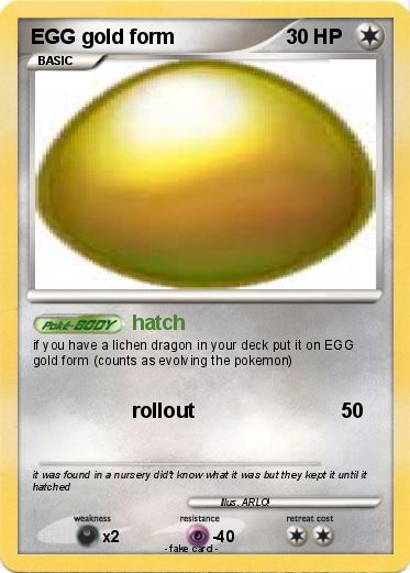 Pokemon EGG gold form