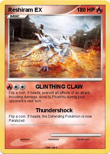 Pokemon Reshiram EX