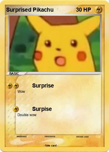 Pokemon Surprised Pikachu
