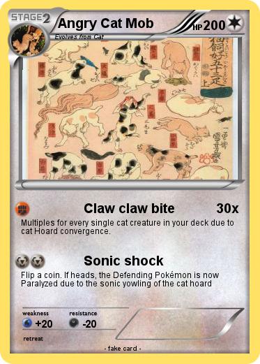 Pokemon Angry Cat Mob