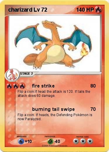 Pokemon charizard Lv 72