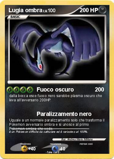 Pokemon Lugia ombra