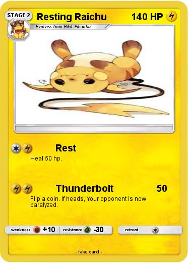 Pokemon Resting Raichu