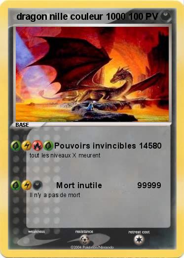 Pokemon  dragon nille couleur 1000