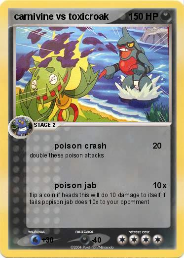 Pokemon carnivine vs toxicroak