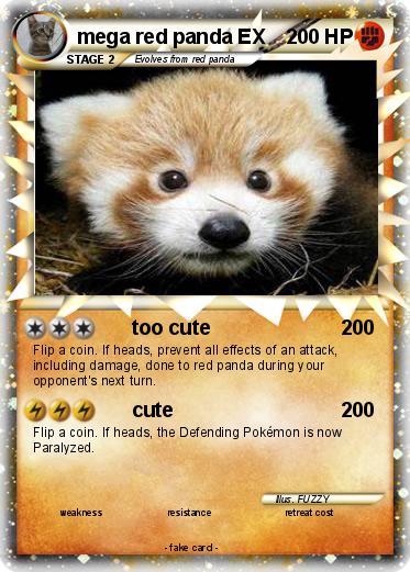 Pokemon mega red panda EX