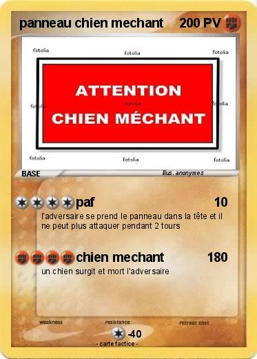 Pokemon panneau chien mechant