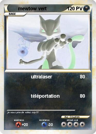 Pokemon mewtow vert