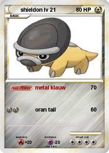 Pokemon shieldon lv 21