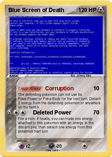 Pokemon Blue Screen of Death
