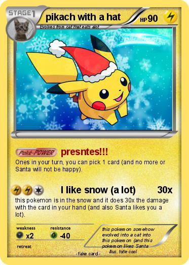 Pokemon pikach with a hat