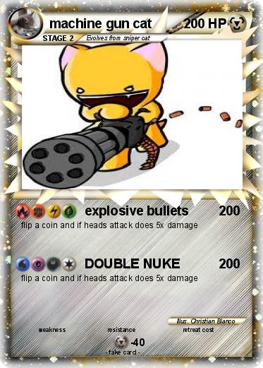 Pokemon machine gun cat