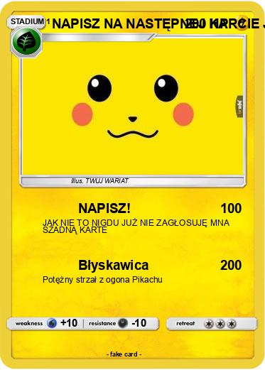 Pokemon NAPISZ NA NASTĘPNEJ KARCIE JAK NAPISAĆ ZB CZEGO JA EWOLUUJE!
