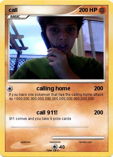Pokémon call 981 981 - calling home - My Pokemon Card