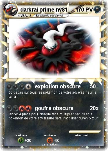 Pokemon darkrai prime nv81