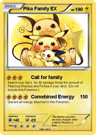 Pokemon Pika Family EX