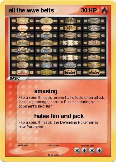 Pokemon all the wwe belts