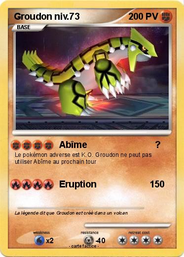 Pokemon Groudon niv.73