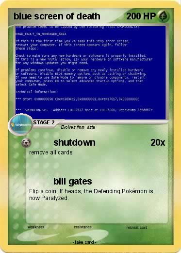 Pokemon blue screen of death
