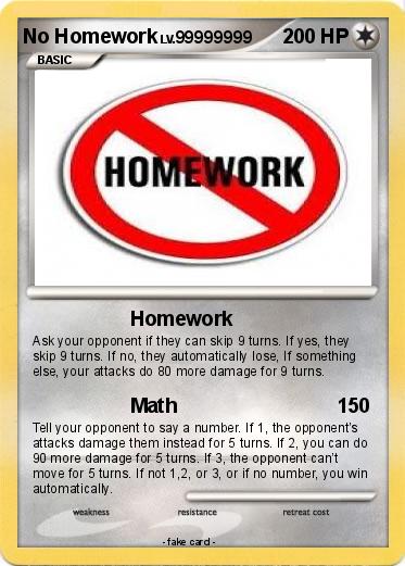 Pokemon No Homework