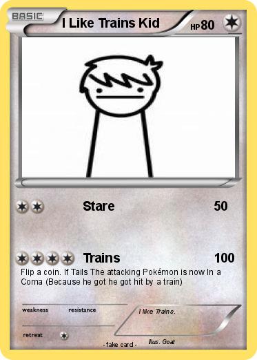 Pokemon I Like Trains Kid