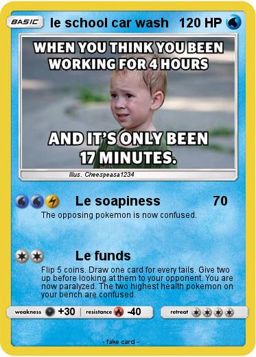Pokemon le school car wash