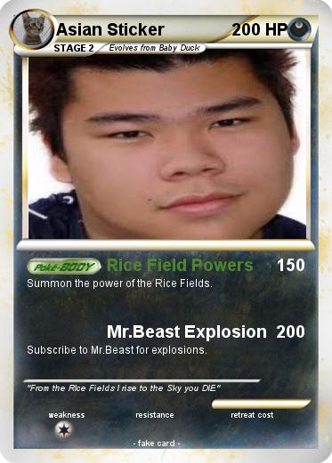 Pokemon Asian Sticker