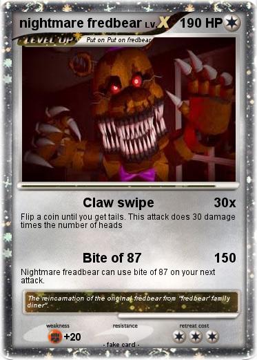 Pokemon nightmare fredbear