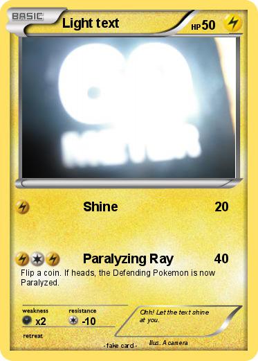 Pokemon Light text