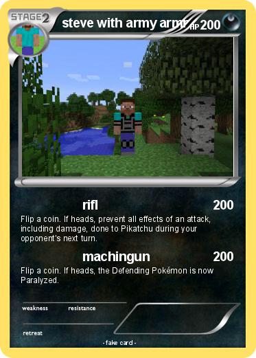 Pokemon steve with army armr