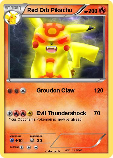 Pokemon Red Orb Pikachu