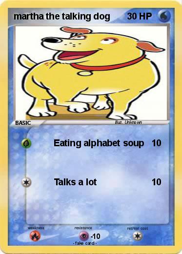 Pokemon martha the talking dog
