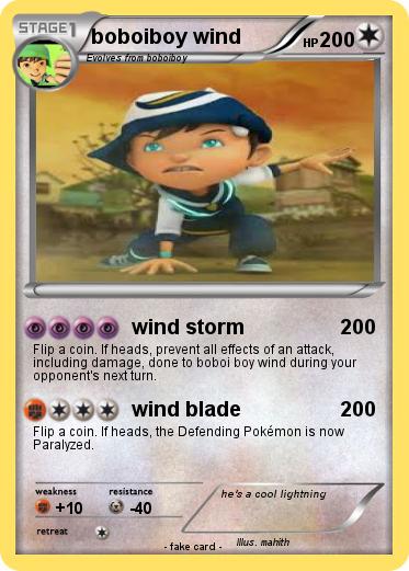 Pokemon boboiboy wind