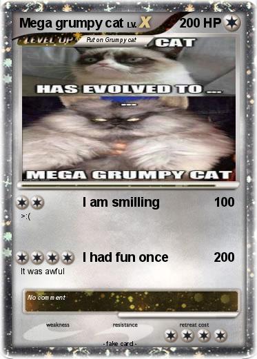 Pokemon Mega grumpy cat