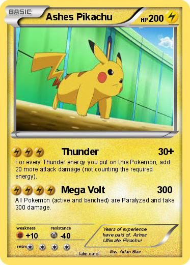 Pokemon Ashes Pikachu