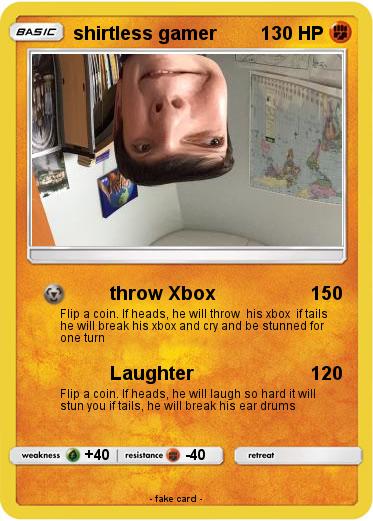 Pokemon shirtless gamer