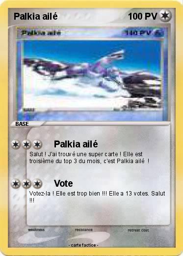 Pokemon Palkia ailé