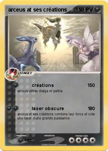 Pokemon arceus at ses créations