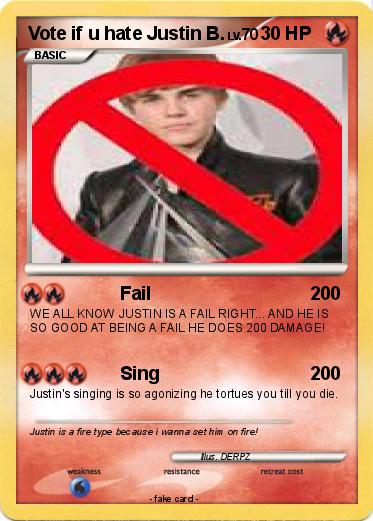 Pokemon Vote if u hate Justin B.